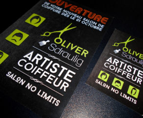 Logo, carte de visite et flyer promotionnel d'ouverture - Oliver Sdraulig
